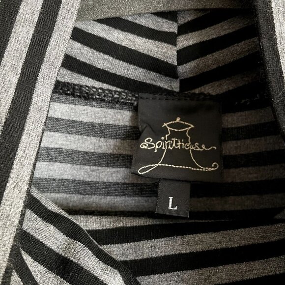 Spirit House Funnel Neck Striped Tunic Top Shirt Lagenlook - Picture 4 of 4